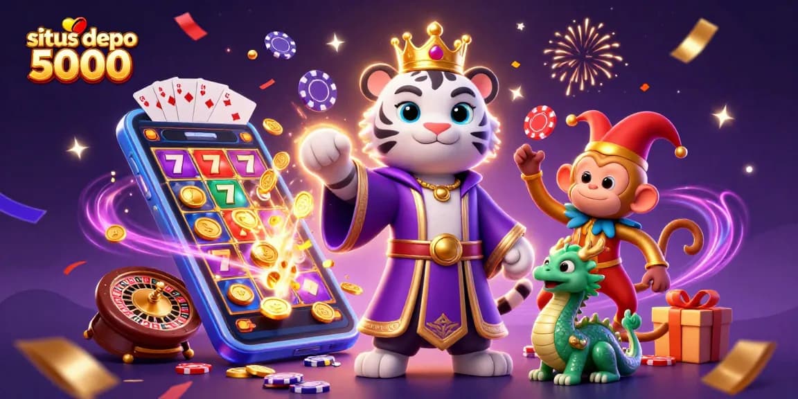 Situs depo 5000 menghadirkan energi dan kebahagiaan dengan karakter harimau putih dan kera emas bermain slot