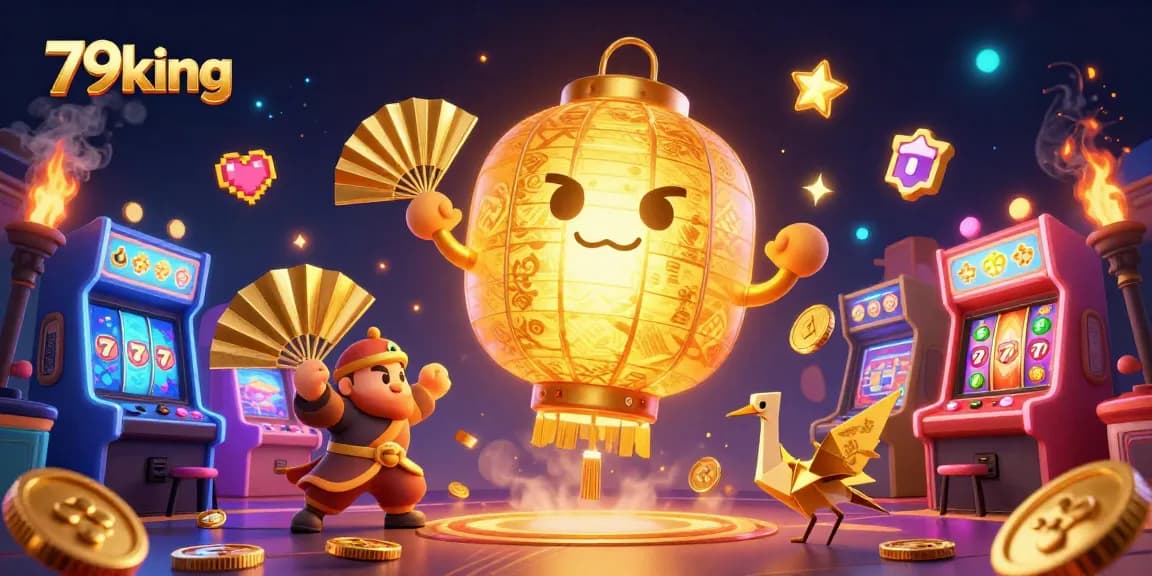 Engage with the vibrant energy of 79king as cartoon characters enjoy a dynamic casino atmosphere.