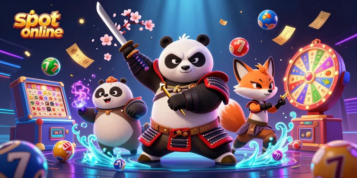 Engage in thrilling slot online adventures with vibrant 3D cartoon characters and casino elements.
