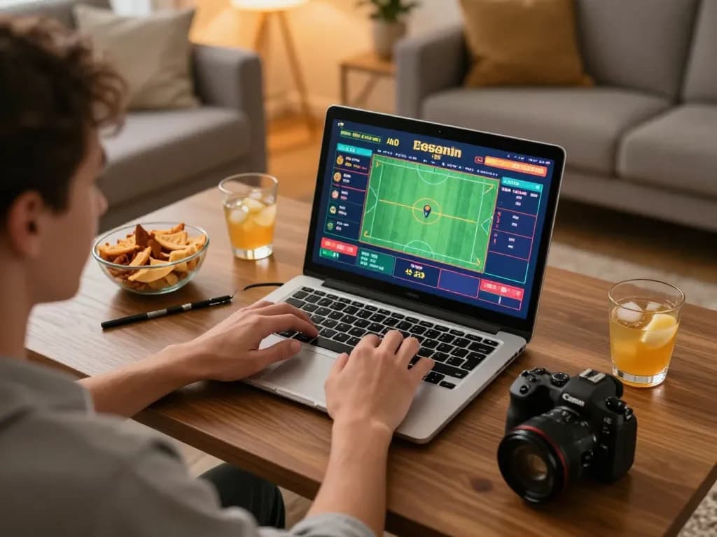 Engaging in sports betting on trang chủ gg88 with vibrant graphics and cozy atmosphere.