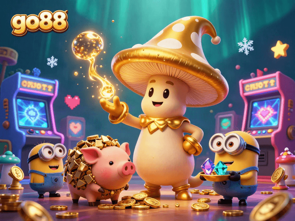 Engage with go88's vibrant gaming universe featuring golden wizard magic and treasure-hunting elements.