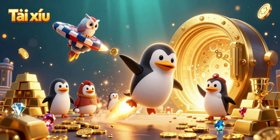 Engage in Tài xỉu with a dazzling 3D illustration of fantastical elements and vibrant casino themes.
