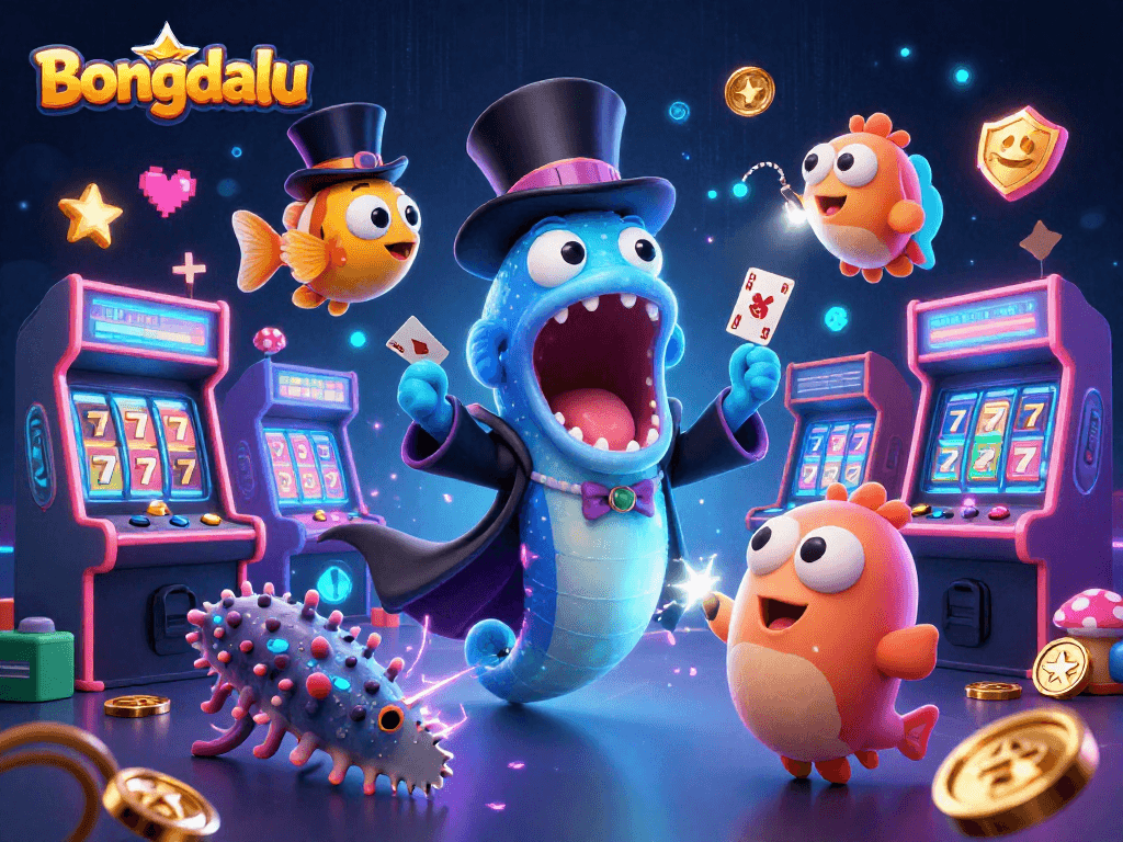 Bongdalu showcases a vibrant 3D casino scene with unique underwater characters performing brilliant magic tricks.