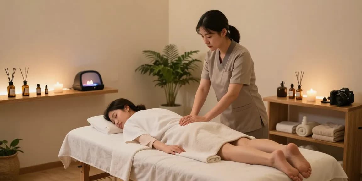 Experience soothing 대구마사지 in a tranquil spa setting with essential oils and calming ambience.
