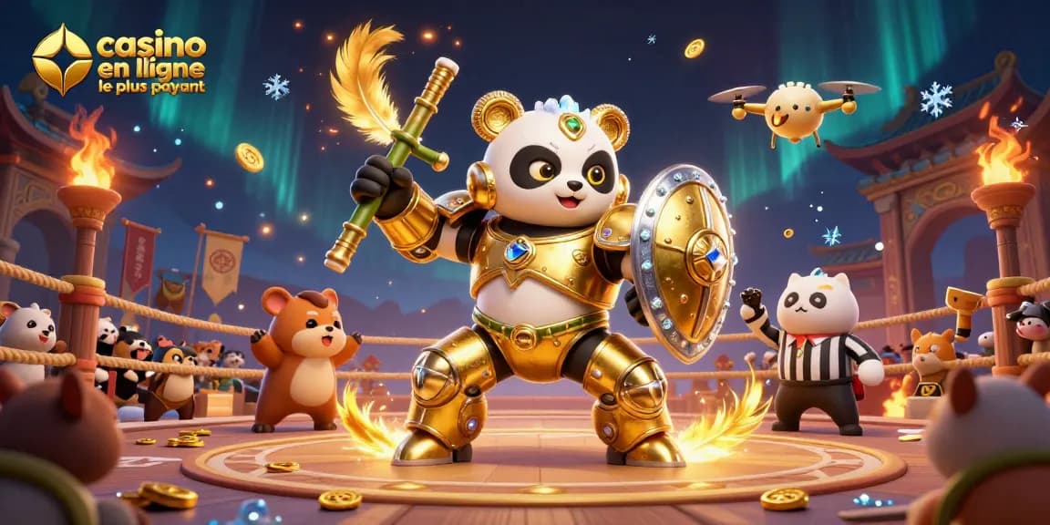 Profitez des gains au casino en ligne le plus payant avec un panda doré et un robot personnalisé.