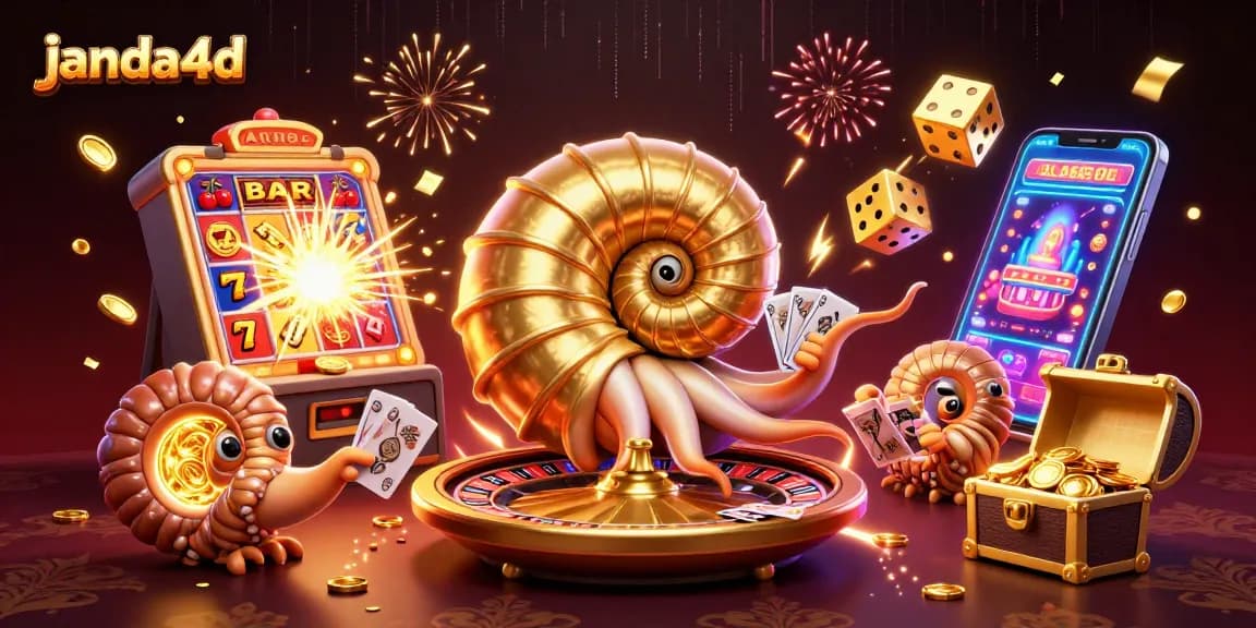Gambarlah janda4d di kasino 3D dengan mesin slot yang meledak dan nautilus bercahaya.