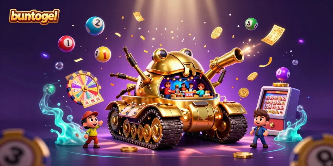 Engaging gameplay with buntogel featuring colorful lottery balls and casino elements.