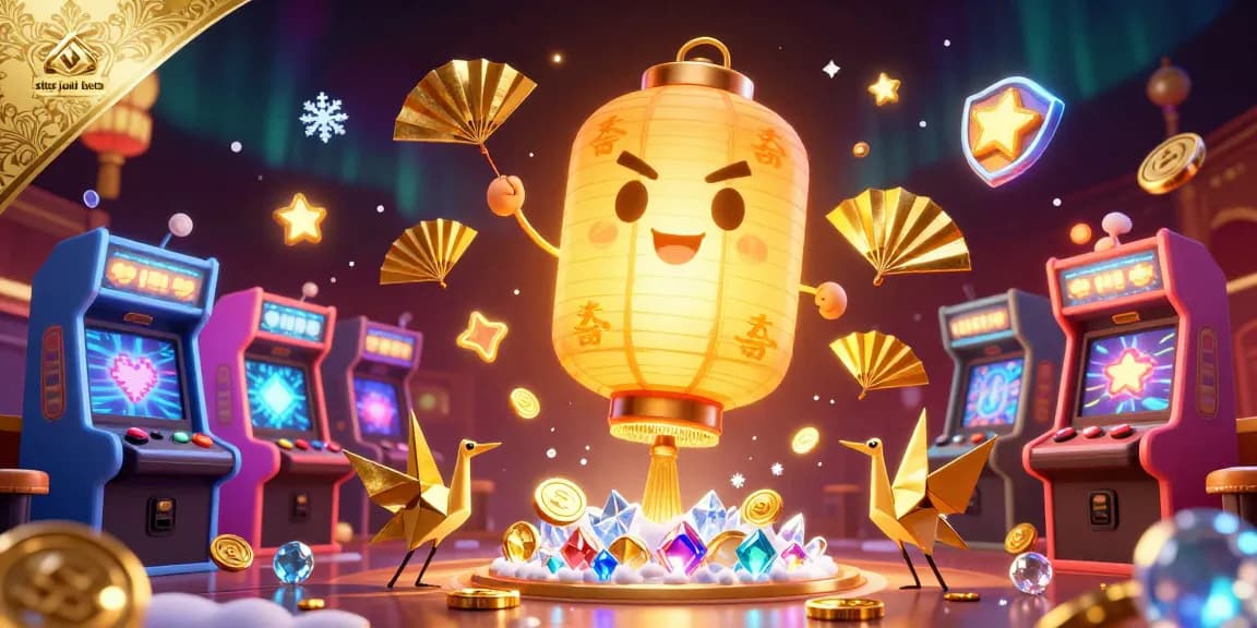 Situs judi bola illustrated scene featuring vibrant characters and game elements in an exciting casino setting.