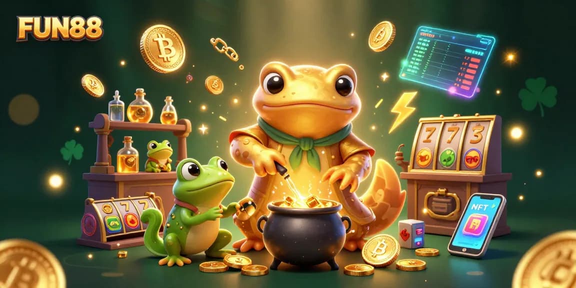 Engage in FUN88 online gaming, featuring vibrant characters transforming base metals into gold!