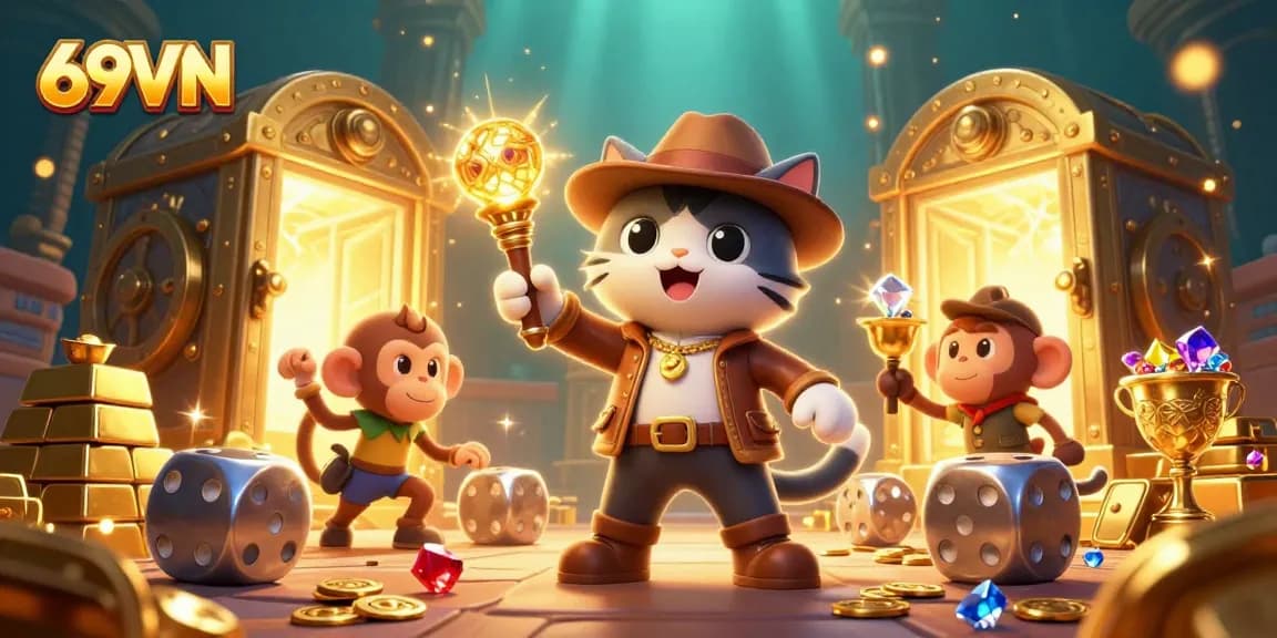 Join the adventure with 69VN, where explorers uncover hidden treasures in thrilling casino realms.