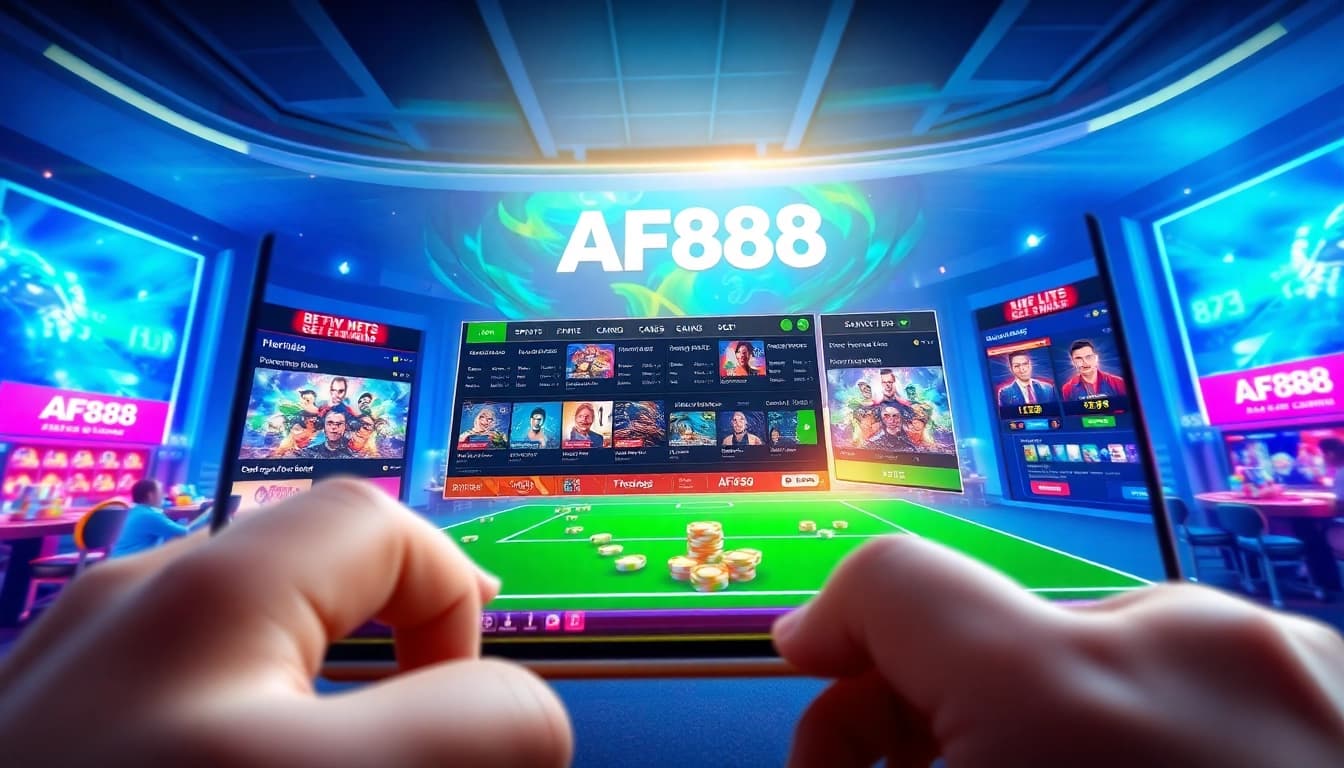 AF88 gaming interface showcasing vibrant betting options and user-friendly design for an engaging experience.