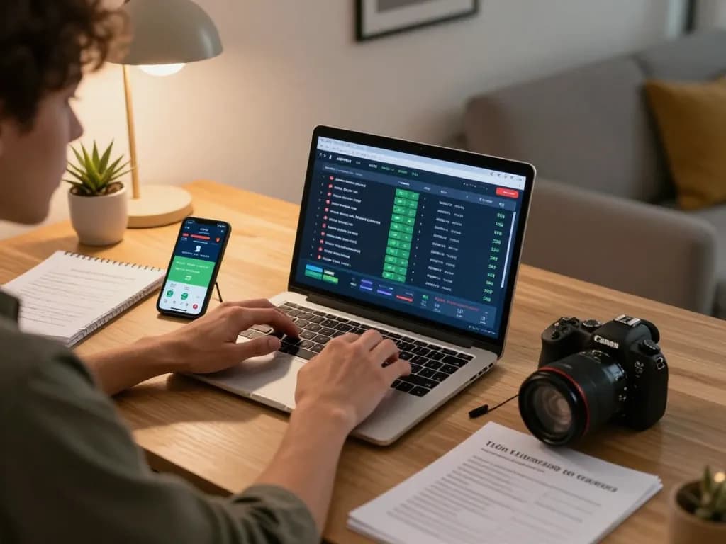 Engaging sports betting experience at home with 77WIN on screen, showcasing strategy and focus.