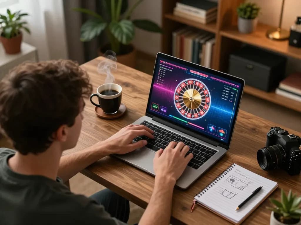 Experience thrilling gameplay at https://vmax99.vip/ with exciting online roulette action in a cozy home environment.