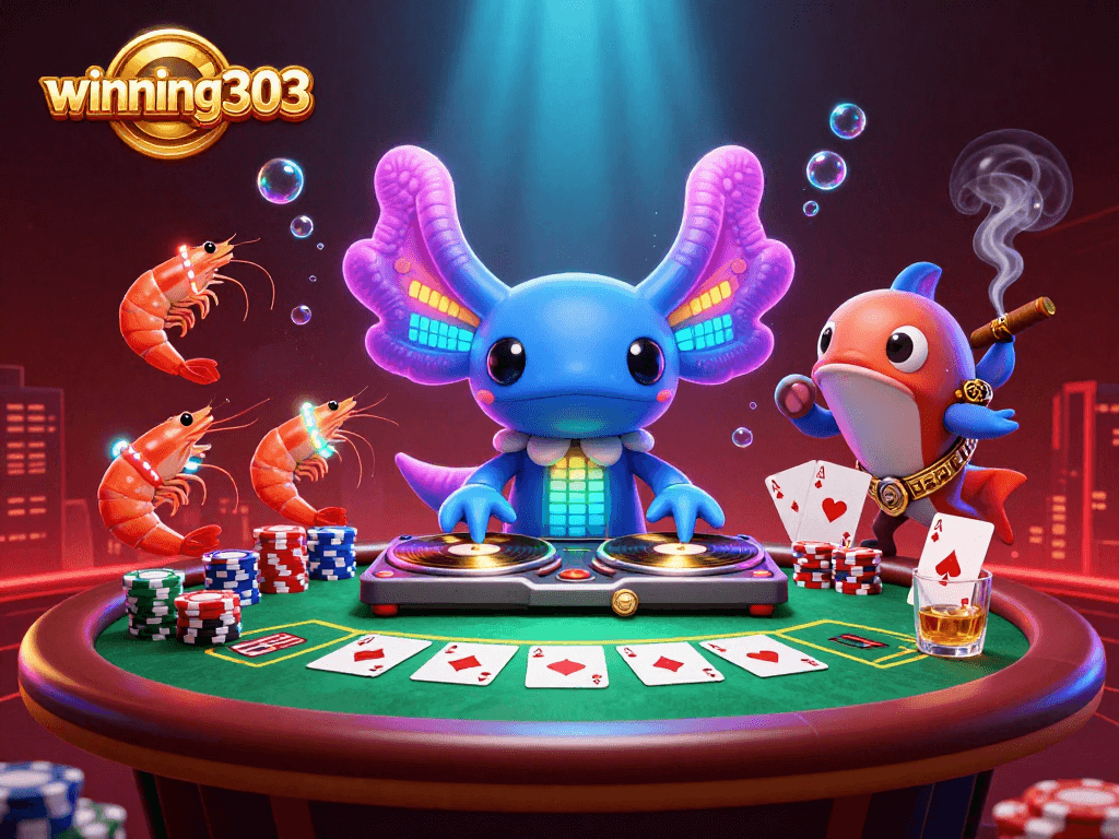 Winning303 brings the casino excitement with vibrant underwater gaming elements and party atmosphere.