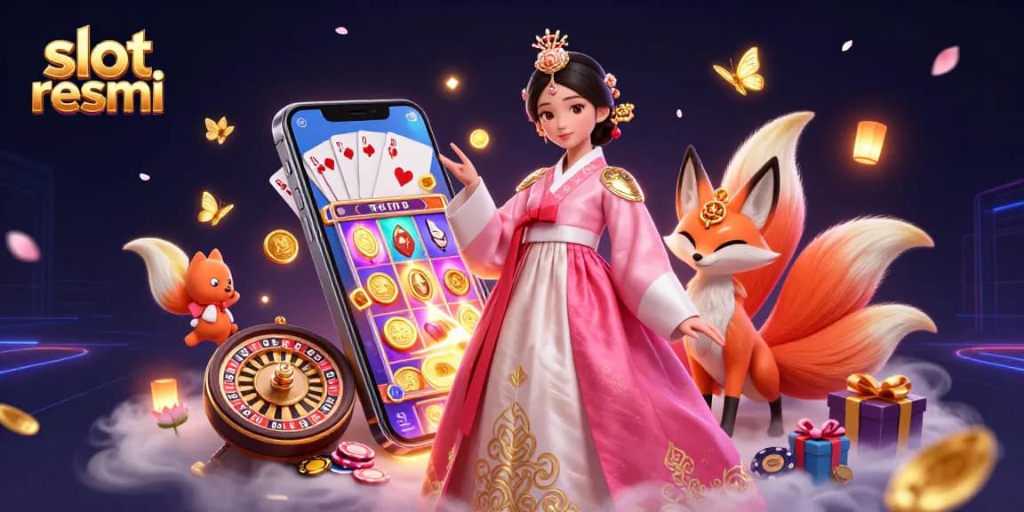 Terlibat dengan kegembiraan slot resmi melalui ilustrasi kasino yang cerah ini dengan karakter yang menawan dan permainan yang hidup.