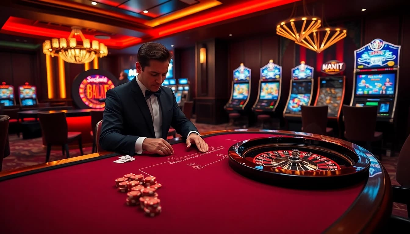 Professional gambler strategizing at a casino table while enjoying Socolive's streaming options in the background.