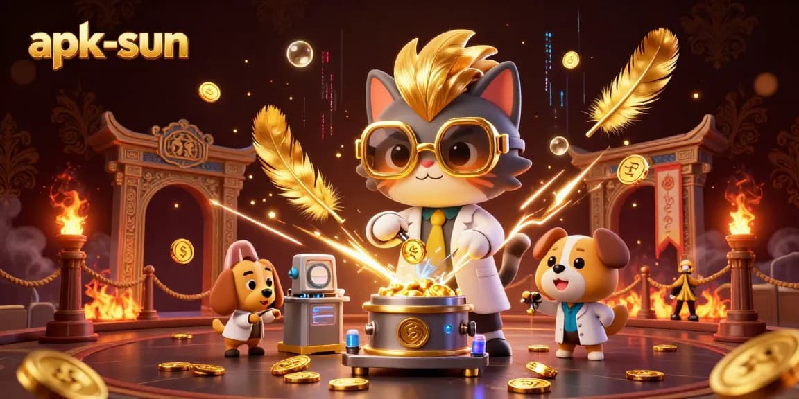 Engage with apk-sun's advanced gaming experience with lively 3D character illustrations.