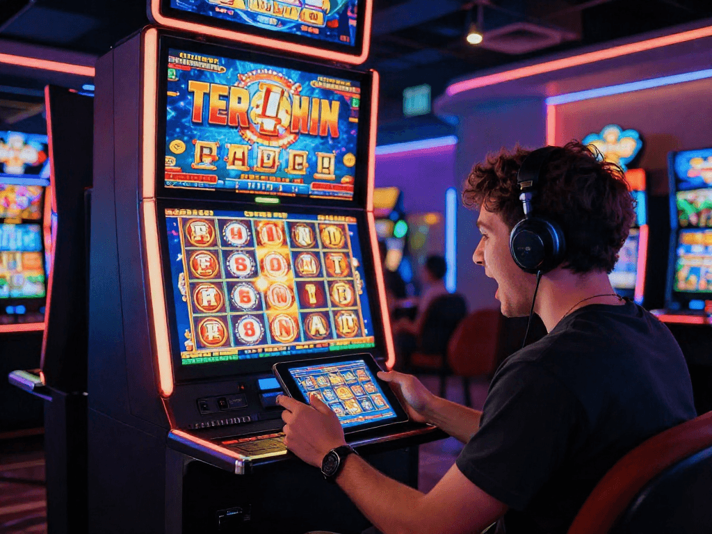 Player winning a slot bonus new member 100 at an engaging online casino game with vibrant graphics.