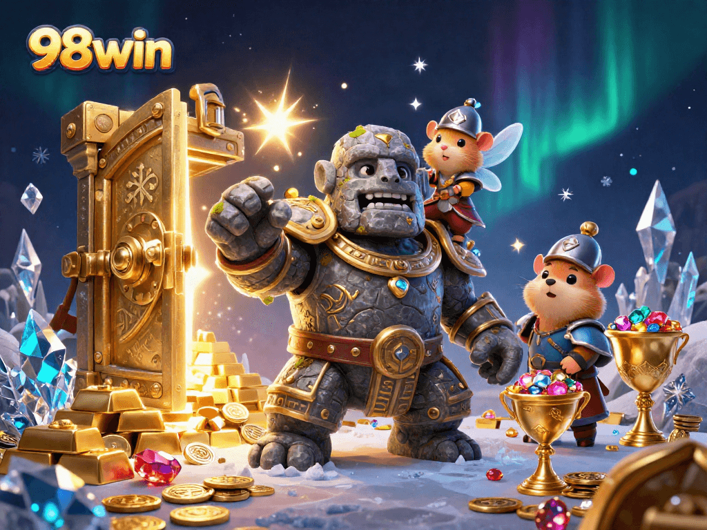 Experience thrilling gameplay at 98win with enchanting illustrations of magical guardians and treasures.