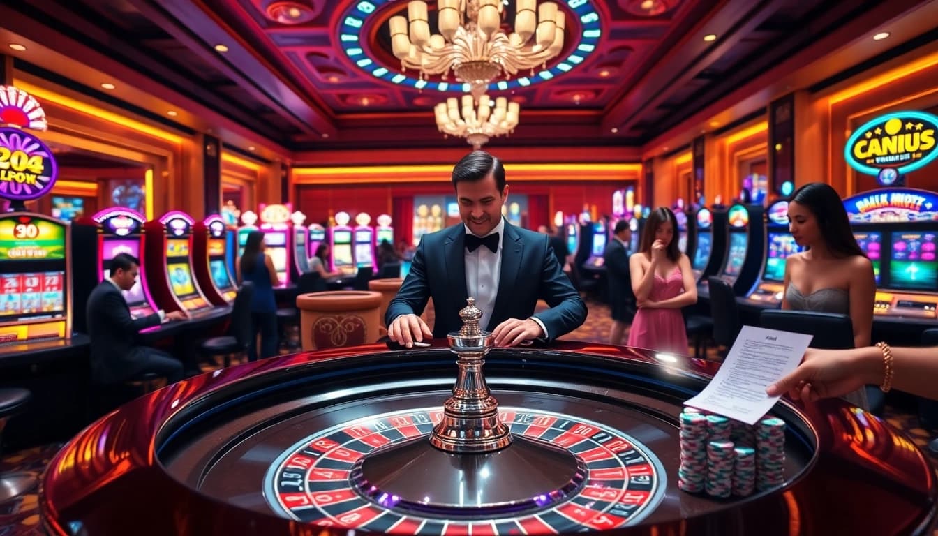 Players enjoying the thrilling experience of Bet88.com at a luxurious roulette table.