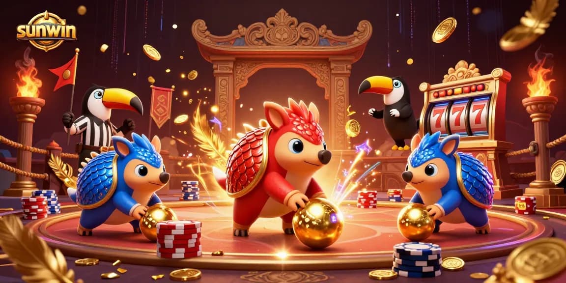 Engage with sunwin's thrilling casino action as rival pangolins roll through poker chips.