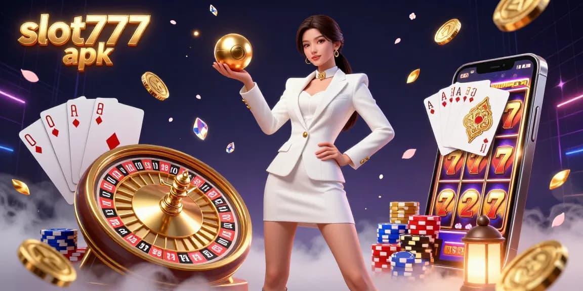 Experience thrilling wins with slot777 apk featuring a stunning 3D casino scene, splendid visuals, and captivating gameplay.