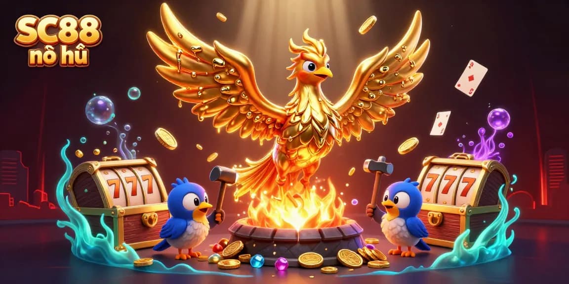 Experience thrilling rewards with SC88 nổ hũ as the powerful phoenix emerges from the casino forge!