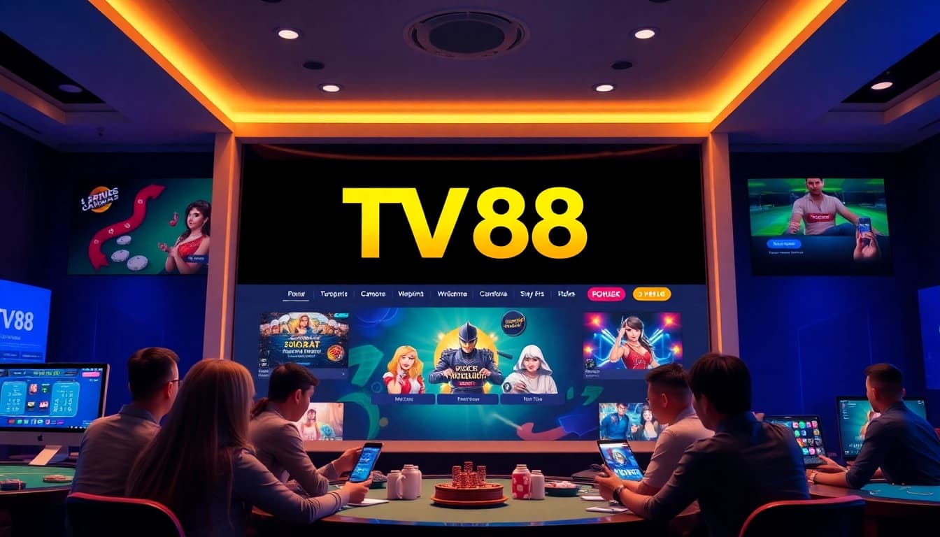Experience the exciting world of TV88 online casino with a modern user interface.