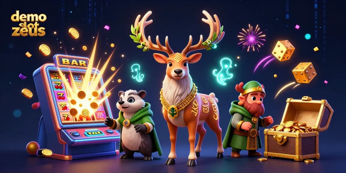 Experience the thrilling demo slot zeus with majestic characters and exciting casino elements in vibrant 3D illustration.
