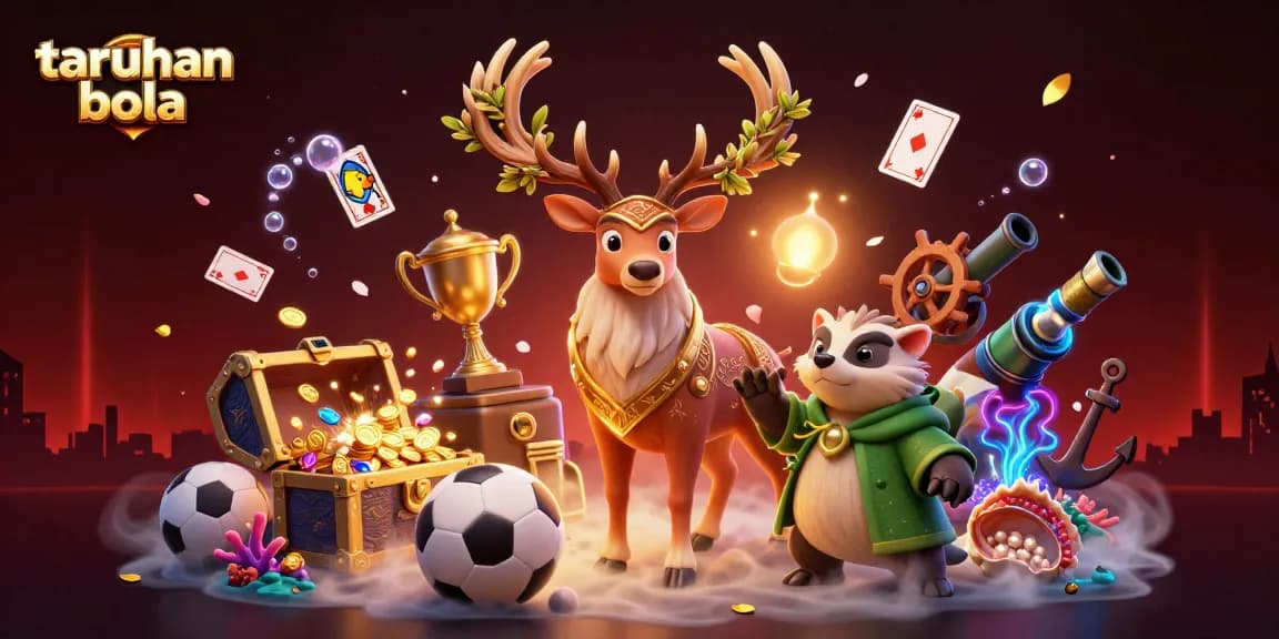 Experience taruhan bola action with our vibrant, engaging 3D cartoon casino scene featuring rich gaming elements.