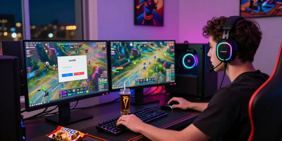 rokok88 login screen displayed on a gaming setup with vibrant RGB lighting