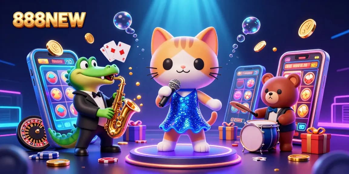 Engage with thrilling slot games at 888NEW featuring vibrant characters and exciting gameplay.