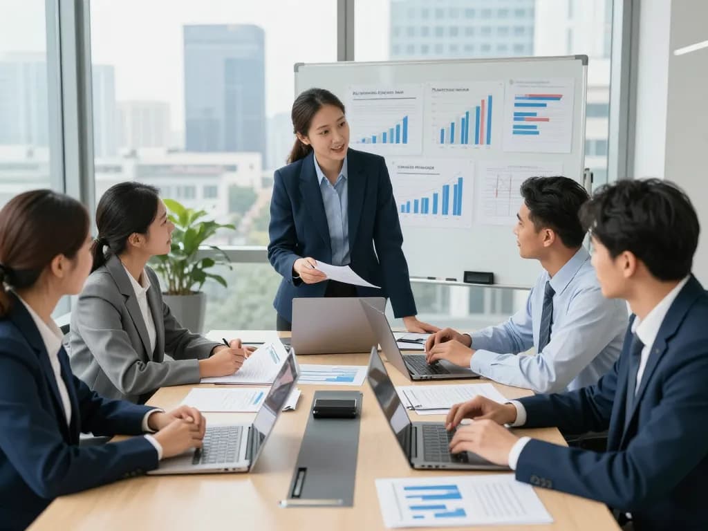 Check out this site for professional chartered accountants collaborating on financial strategies in a modern office.