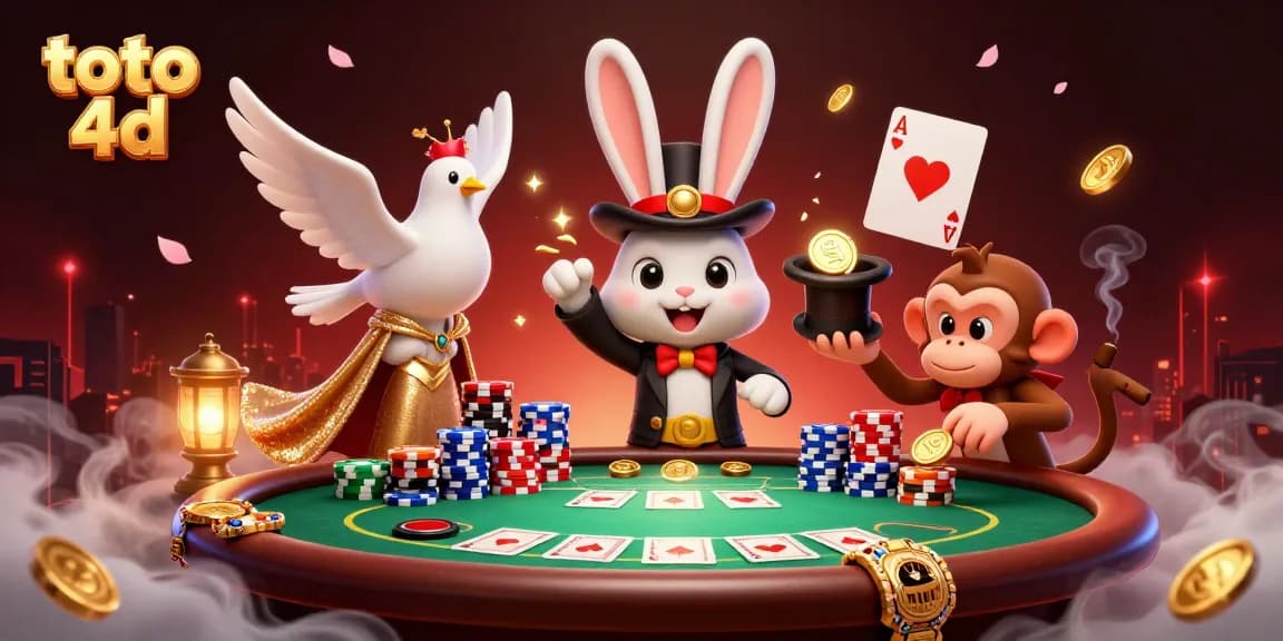 Experience the thrill of toto 4d with a magician rabbit, poker chips, and magical elements