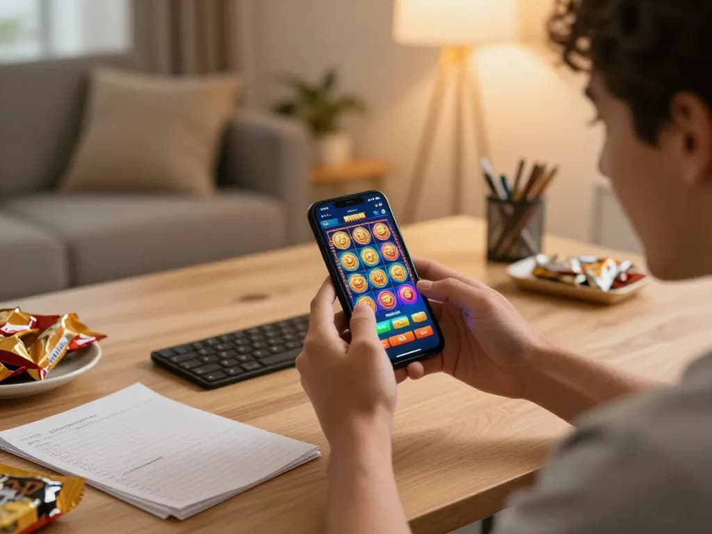Exciting moment in online gaming as a player engages with depo 10k slot game on mobile app.