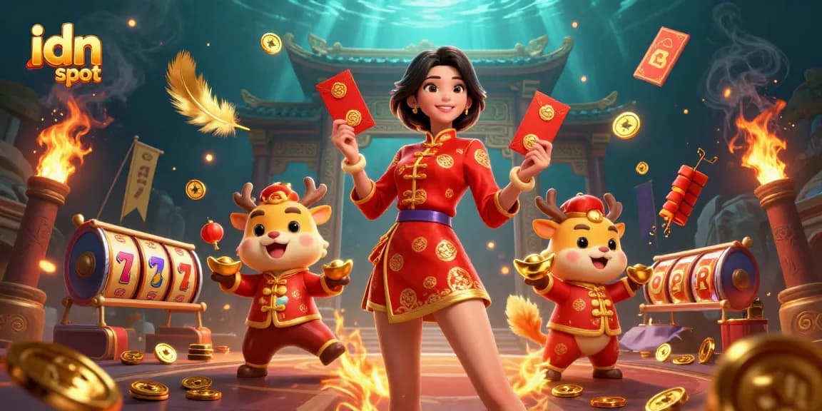 Experience the thrill of idn slot games with vibrant characters and dynamic casino elements.