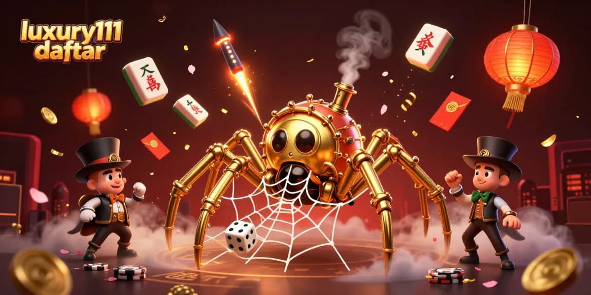 Experience thrilling gameplay with luxury111 daftar, featuring colorful elements like poker chips and golden charms.