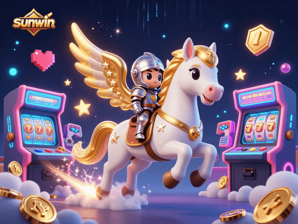 Experience thrilling gameplay with sunwin at a virtual casino filled with vibrant arcade elements.