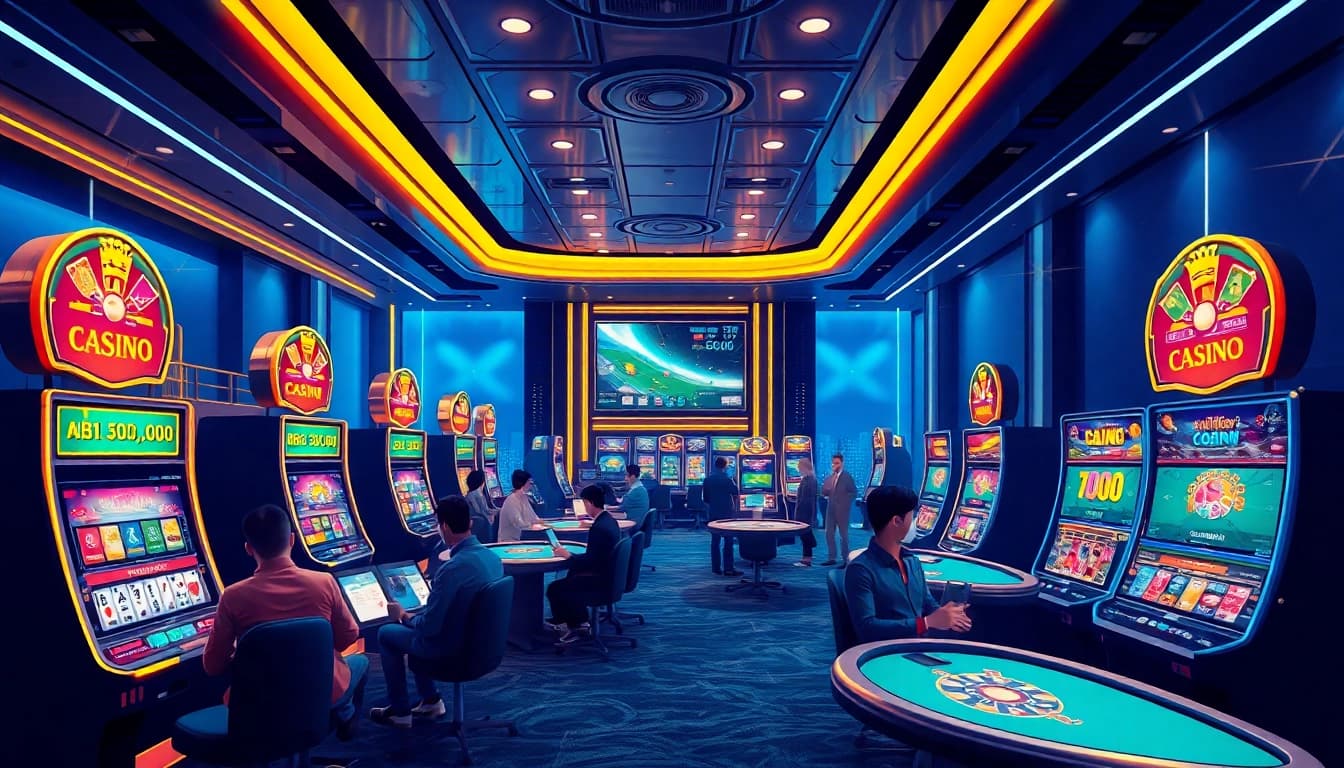 Exciting online gaming experience at https://nk88.gg/ featuring modern casino environment with interactive gaming options.