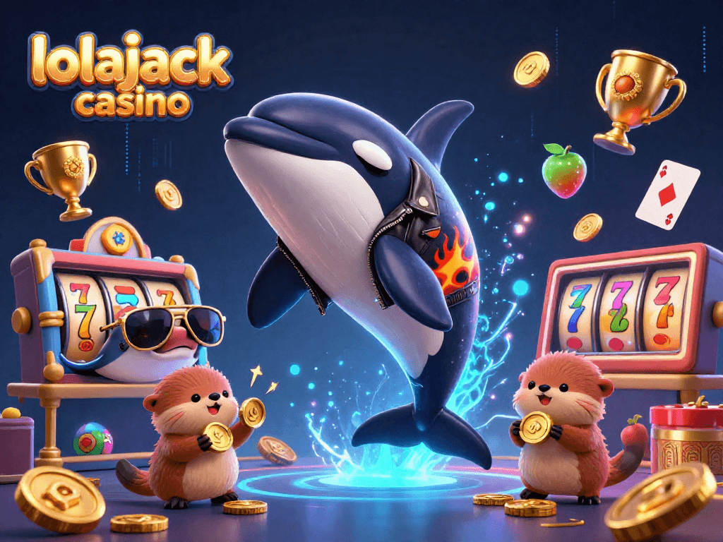 Experience the excitement of lolajack casino with vibrant characters and dynamic casino elements!