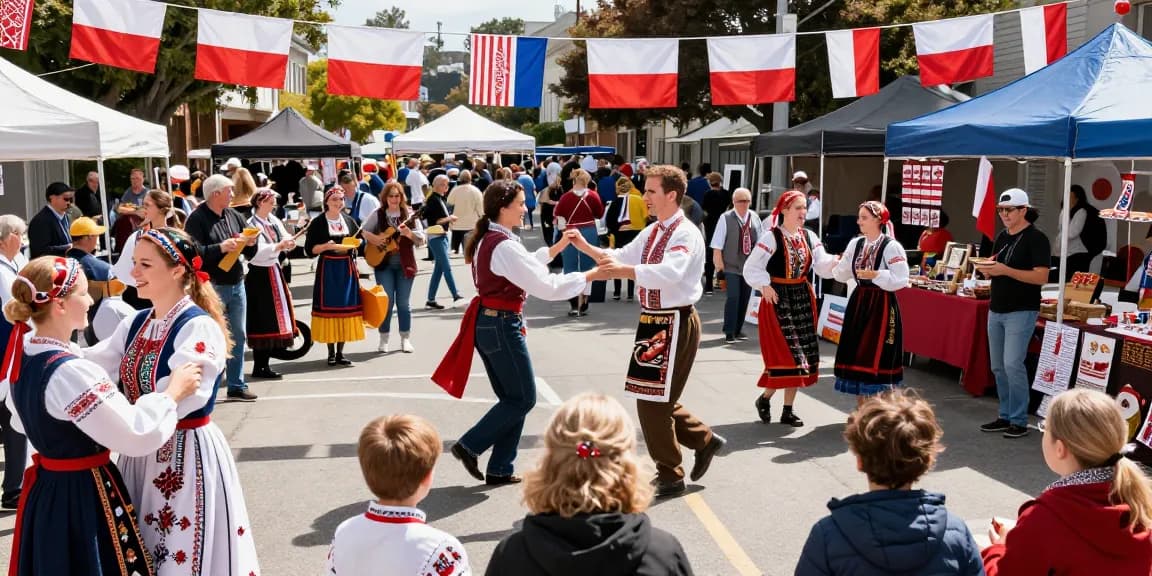 Community celebration at Polish cultural festival in San Francisco showcasing diverse attendees and traditional elements, from https://www.sfpol.com/.