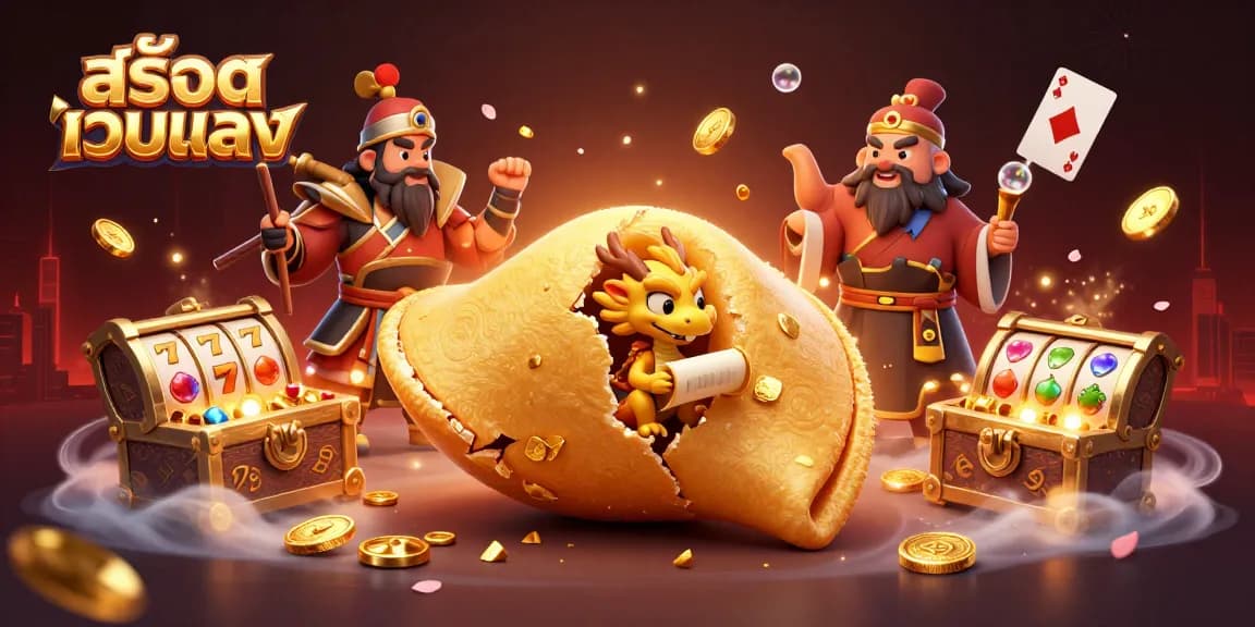 Play สล็อตเว็บตรง with exciting slot reels, charming characters, and vibrant elements in a dynamic 3D illustration.
