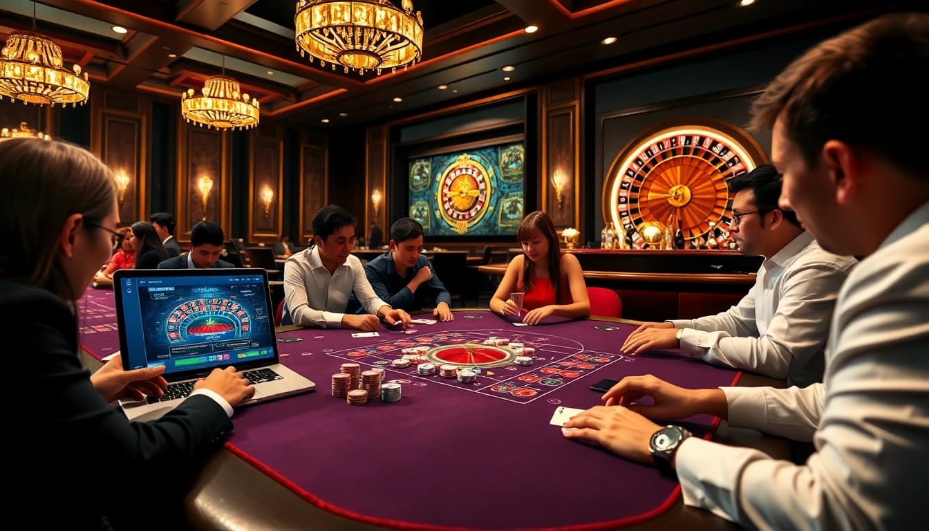 Experience thrilling poker play at luongsontv with vibrant casino ambiance and online betting options.