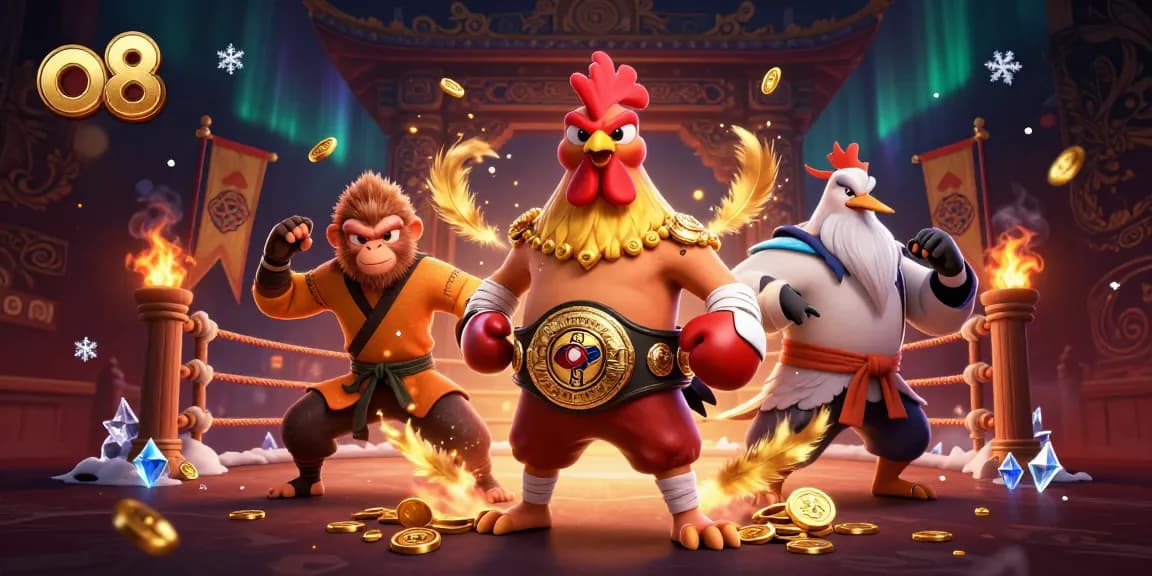 Check out the exciting fights at O8's casino featuring unique characters and vibrant game elements.