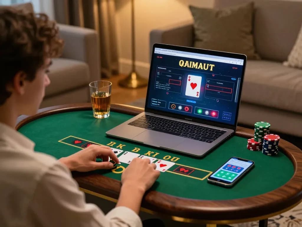 Experience blackjack excitement on https://l567.tech/ with a player engaged in an online game.