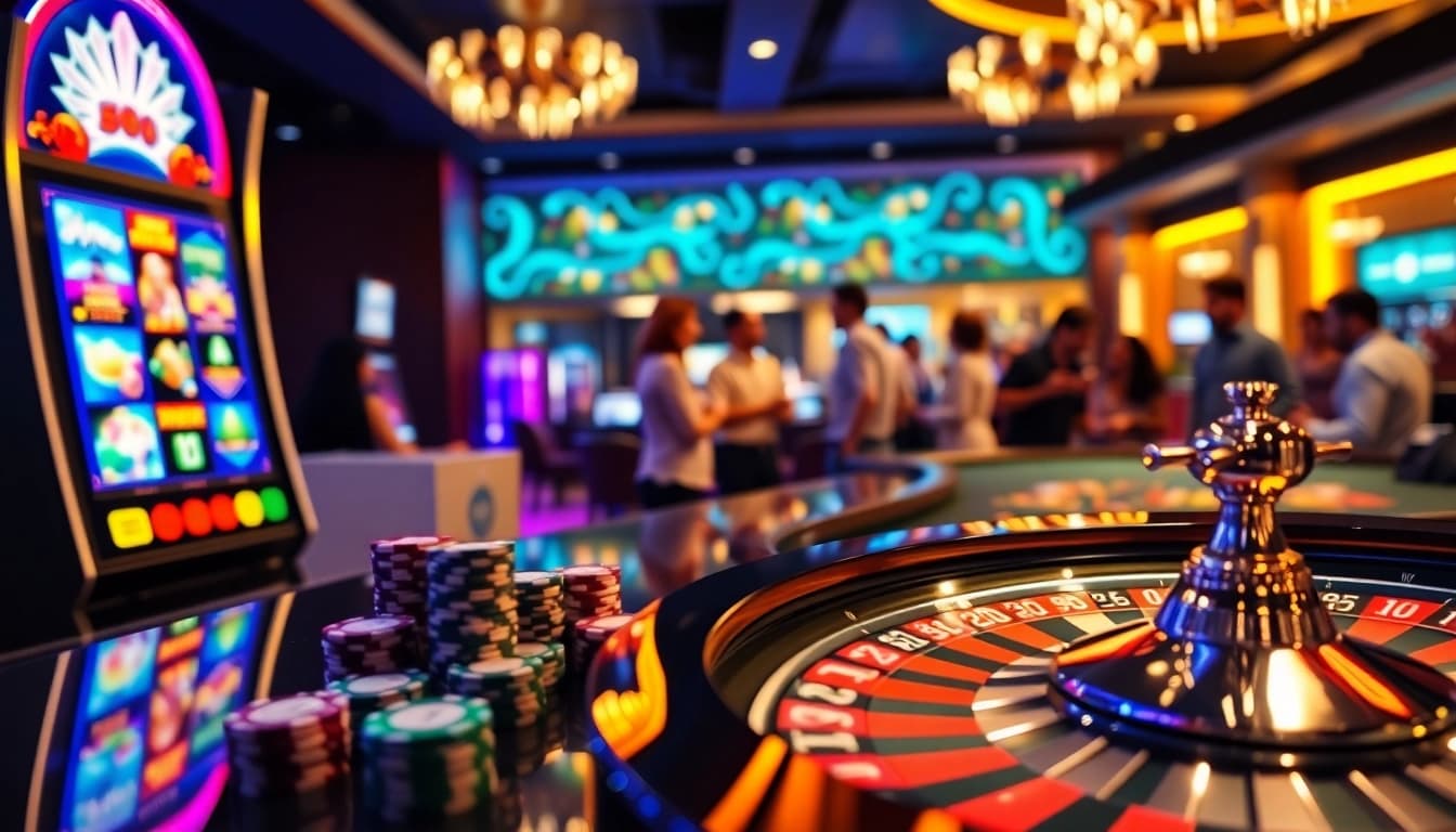 Engaging gameplay at BLACKOWL88 slot games with vibrant casino elements and a modern interface.