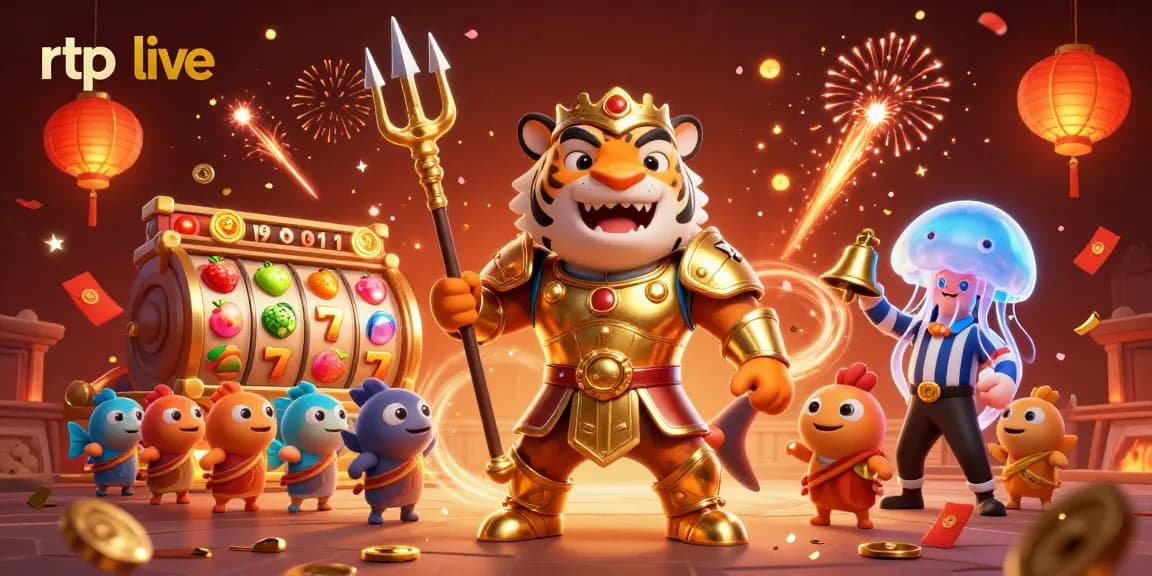 Engage in thrilling gameplay with rtp live in an animated casino scene featuring vibrant slot action.