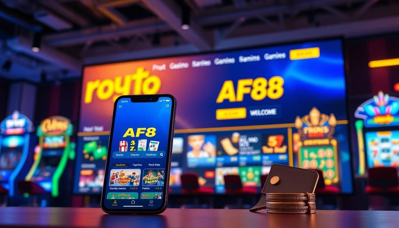AF88 online gambling platform interface showcasing vibrant gaming options and a user-friendly design.