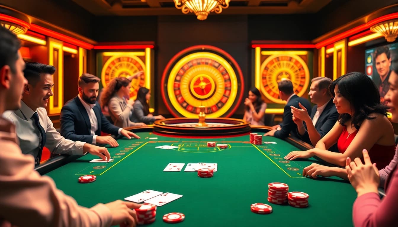 Experience baccarat excitement at https://f168.ing/ with avid players around luxury gaming tables.