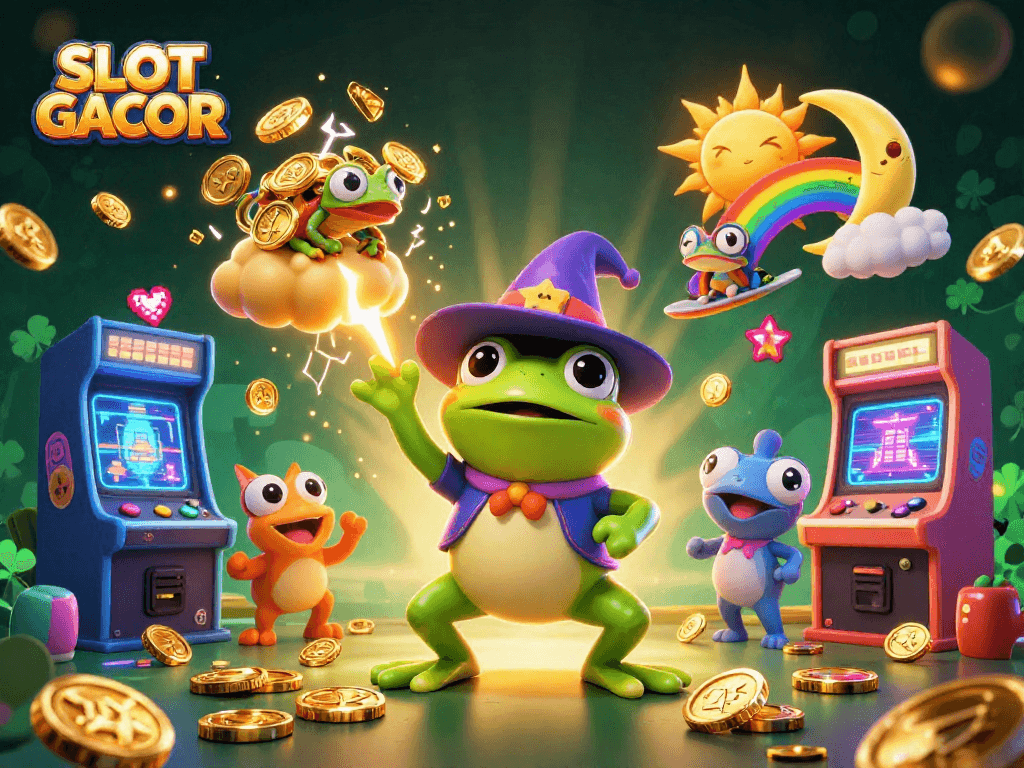 Experience the excitement of SLOT GACOR with vibrant characters and colorful casino elements!